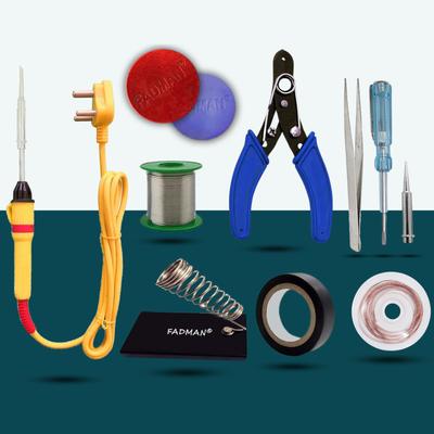 FADMAN Electronic Half Red 10in1 Mobile Soldering Iron Kit Set 25 W Simple