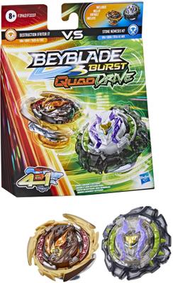 BEYBLADE Burst QuadDrive Destruction Ifritor I7 & Stone Nemesis N7 Spinning Top Dual Pack
