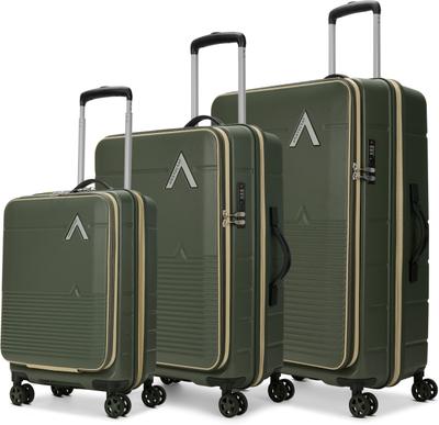 ARISTOCRAT Orbit Plus Hard Side Laptop Compartment Trolley Bag With Combination Lock Cabin & Check-in Set 8 Wheels - 31 Inch