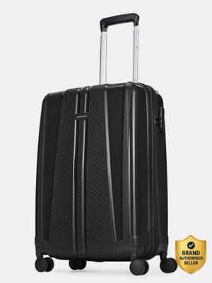 ARISTOCRAT by VIP Invictus 55 - Hardbody Trolley Bag Jet Black Cabin Suitcase 8 Wheels - 22 Inch