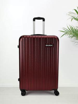 KILLER Classic Light-Weight & Durable Polycarbonate D. Red Hard Luggage Check-in Suitcase 8 Wheels - 28 Inch