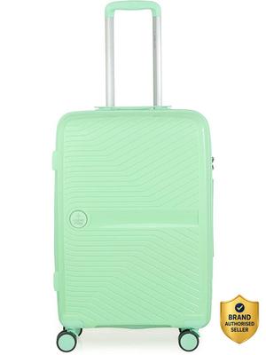 NASHER MILES Bruges Hard-Sided Polypropylene Check-in Luggage Mint Green Trolley Bag Check-in Suitcase 8 Wheels - 24 inch