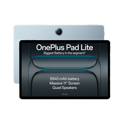 OnePlus Pad Lite 8 GB RAM 128 GB ROM 11.0 inch with Wi-Fi+4G MediaTek Helio G100 Tablet (Aero Blue)