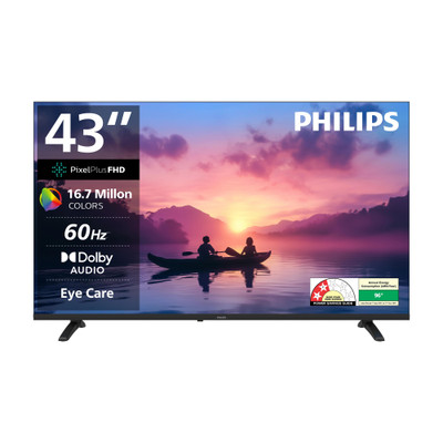 PHILIPS Frameless 108 cm (43 inch) Full HD LED Smart Google TV with Voice Control Remote Dolby Audio Ultra-Narrow Bezel Eye Care 24W Sound Output HDR10 Wider Colour Gamut 8 GB Storage Energy Saving