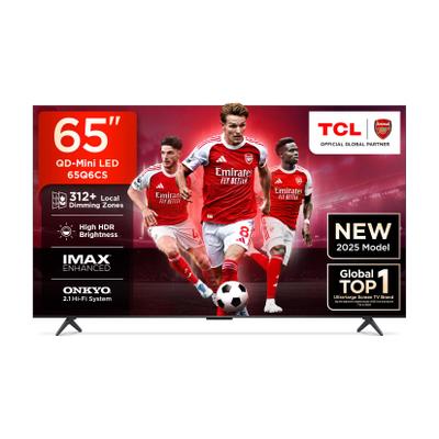 TCL 65Q6CS 164 cm (65 inch) Ultra HD (4K) Mini LED Smart Google TV with High HDR Brightness | 312+ Dimming Zones | AiPQ Processor | Dolby Vision-Atmos 40 W ONKYO 2.1 Hi-Fi System | IMAX Enhanced