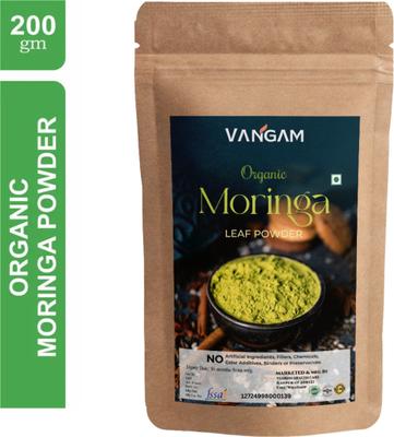 Vangam Organic Moringa Leaf Powder 200gm for Weight Loss 100% Natural For Hair|Skin