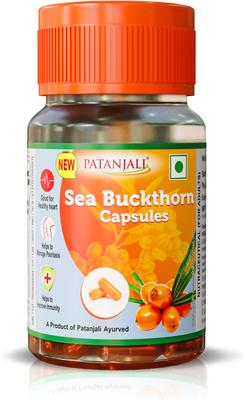 PATANJALI Sea Buckthorn Capsules | Supplement for Heart Health, Immunity & Skin Care
