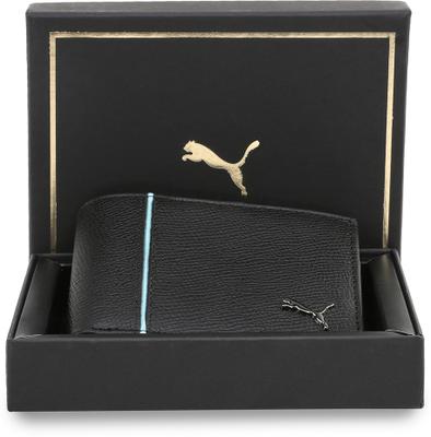 PUMA Men & Women Casual Black Genuine Leather Wallet