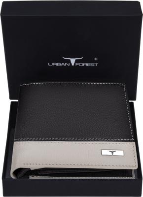 URBAN FOREST Men Black Genuine Leather Wallet