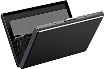 STYLE SOVEREIGN Men & Women Casual, Formal, Travel, Trendy, Evening/Party Black Aluminium Card Holder