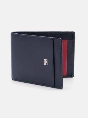 U.S. POLO ASSN. Men Casual Blue Genuine Leather Money Clip