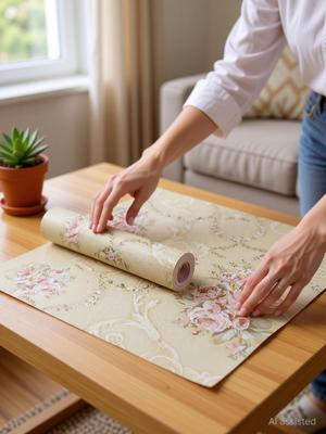 Wollzo 500 cm x 45 cm Waterproof Decorative Vinyl Wallpaper