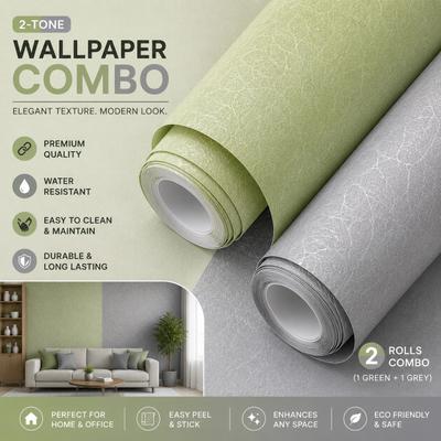 KAAF 1000 cm x 45 cm Waterproof Decorative Vinyl Wallpaper