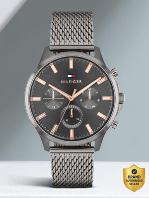 TOMMY HILFIGER Ryder Tommy Hilfiger Multifunction Grey Dial Grey Stainless Steel Strap Analog Watch - For Men