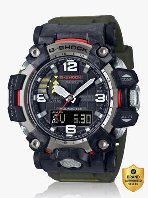CASIO GWG-2000-1A3DR Dial Military Green Resin Band Analog-Digital Watch - For Men