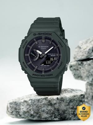 CASIO GA-B2100-3ADR G-Shock Green Dial Green Resin Strap Analog-Digital Watch - For Men