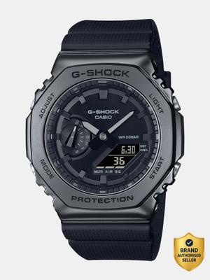 CASIO GM-2100BB-1ADR G-SHOCK Black Ip Dial Resin Strap Analog-Digital Watch - For Men