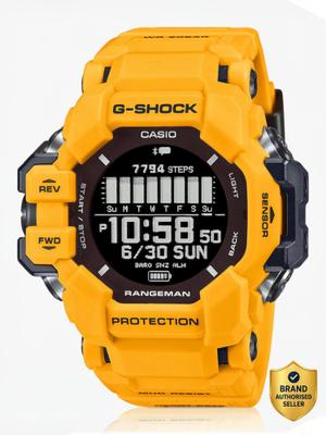 CASIO GPR-H1000-9DR G-Shock Dial Yellow Bio-Based Resin Band Digital Watch - For Men