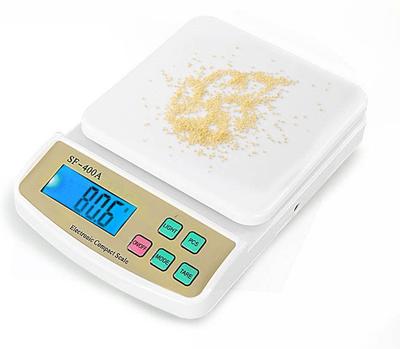 ACU-CHECK Electronic Compact Scale Digital Kitchen Scales 10kg for Food Weigh Scale SF400A Weighing Scale