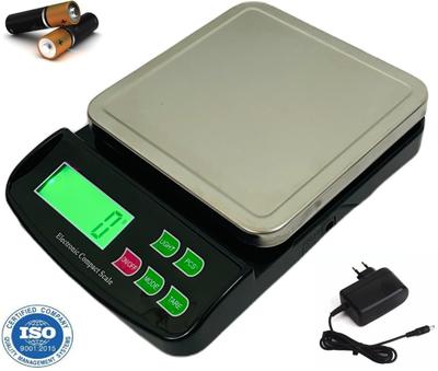 NIVAYO 10Kg Counter Kitchen Weight Machine with Stainless Steel-Top for Shop, Home Weighing Scale