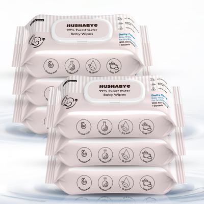 Hushabye Soft Baby Wet Wipes with AloeVera And Glycerin, Clinically Tested with Lid
