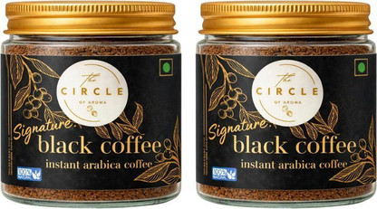 The Circle Of Aroma Signature Black Instant Coffee|Arabica|Rich & Smooth Taste|No Chicory|2*50 gram Instant Coffee