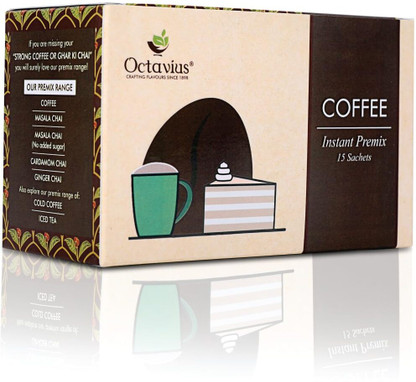 Octavius 3 in 1 Instant Coffee Premix | Enjoy Easy To Prepare On The Go Tea, Without Any Mess | Perfect For Work, Travel, Home | Instant Coffee