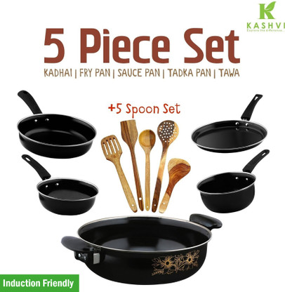 cookpro Kitchen Cookware Induction Bottom Non-Stick Coated Cookware Set