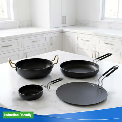 SAATWICK Healthy Cooking Essentials: Durable Iron-Rich Cookware for Every Kitchen. Induction Bottom Non-Stick Coated Cookware Set