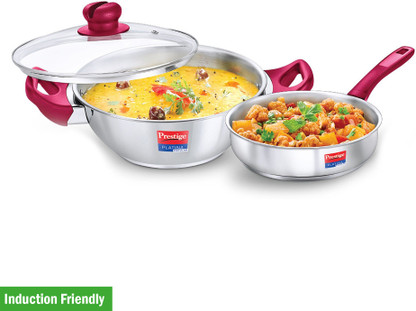 Prestige Platina Popular Induction Bottom Cookware Set
