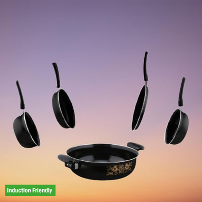 cookpro Cookpro 5pcs cookware set | Naturally Induction/Gas stove/Electric capability Induction Bottom Non-Stick Coated Cookware Set