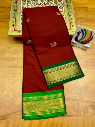 Fab Silk Woven Paithani Handloom Cotton Silk Saree