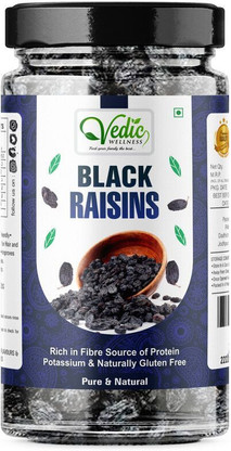 Nutri Hub Pure & Natural Black Raisins Dried Fruit | Naturally & Healthy Seedless (1Kg) Raisins