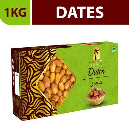 Golden Tree Selected Premium Dried Brown Dates Energy Booster Khajur/Khajoor, Healthy Snacks Dry Dates