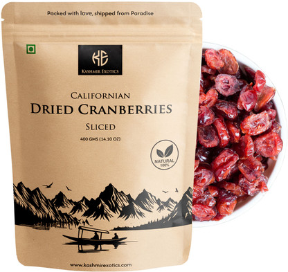 Kashmir Exotics Californian Dried Sliced Cranberries