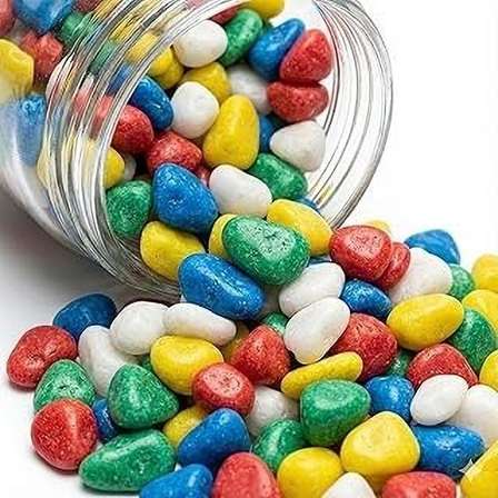 RADHIKA TRENDZ U_CT-STE-500_a5 Polished Asymmetrical Marble Stone (Multicolor, Black, Red, White, Yellow, Green 500 g)