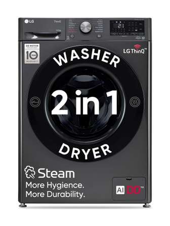 LG 9/5 kg AI Direct Drive Technology, Wi-Fi Enabled , Steam reduc...more