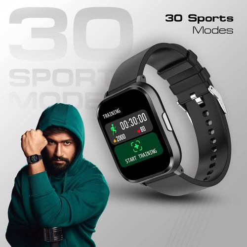 fire boltt NINJA 2 Smartwatch  (Black Strap, M)