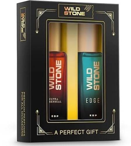 Wild Stone Premium Perfume Gift Set for Men- Ultra Sensual and Edge (20 ML Each) Eau de Parfum - 40 ml