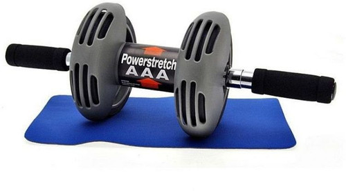 Everything Imported Roller Wheel Machine Carver Workout Routine Abdominal Stretch Maximizer Core Fitness Strength Ab Exerciser Silver, Black Everythin