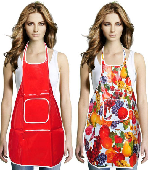 Style Maniac Blended Chef's Apron Free Size Multicolor, Pack of 2 Style Maniac Aprons