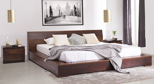 Urban Ladder Duetto Solid Wood King Bed Finish Color Two Tone Urban Ladder Beds