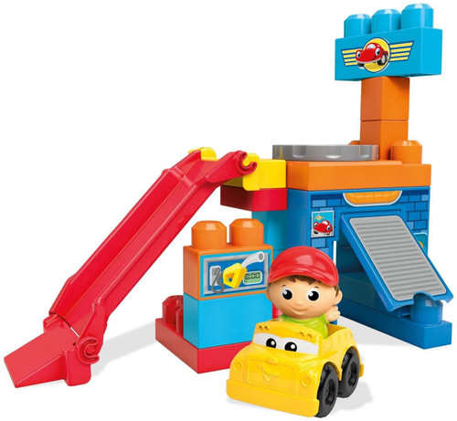 Mega Blocks First Builders Mechanic Shop Garage Multicolor Mega Blocks Blocks Building Sets