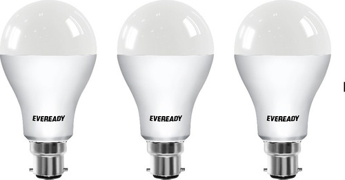 Eveready 12W LED Bulb with Free 6 Batteries White, Pack of 3 EVEREADY Bulbs