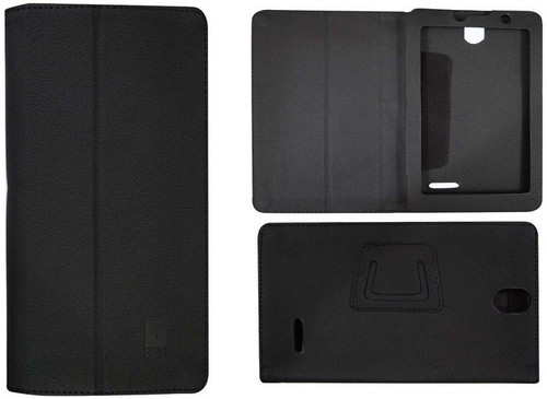 Colorcase Flip Cover for Iball Slide Gorgeo 4GL Black Colorcase Cases Covers