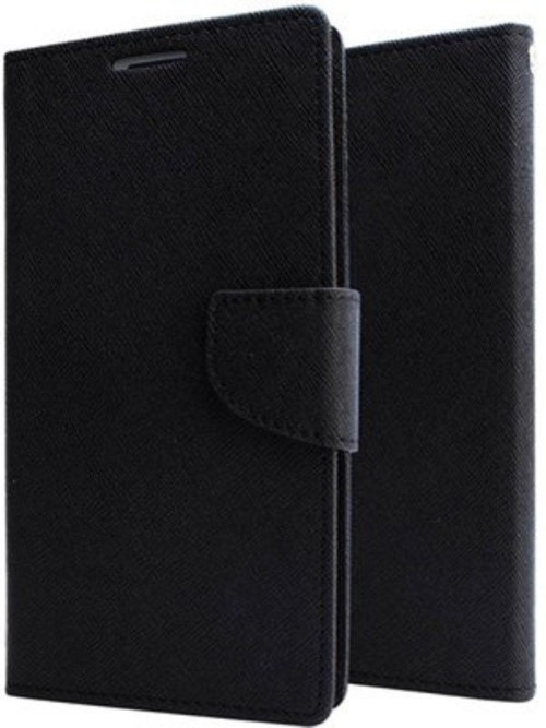 Groovy Flip Cover for Samsung Galaxy J2 Dual Black Groovy Plain Cases Covers