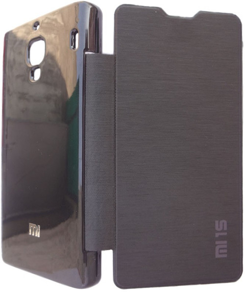 Air Accessories Flip Cover for Mi Redmi 1S Black Air Accessories Plain Cases Covers