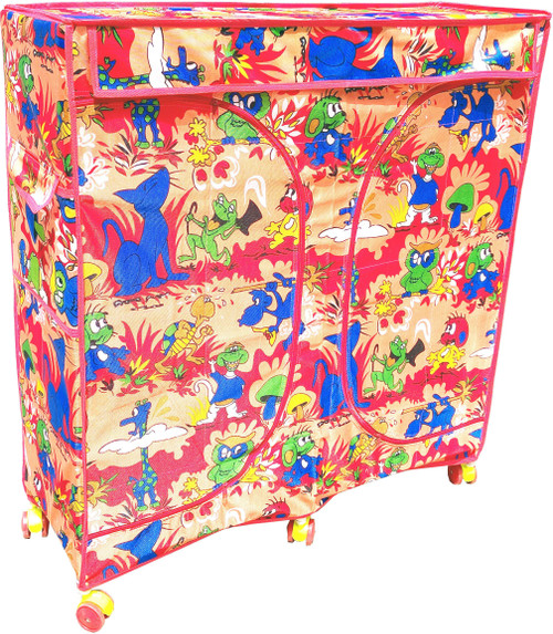 Childcraft PP Polypropylene Collapsible Wardrobe Finish Color RED, DIY Do It Yourself Childcraft Collapsible Wardrobes