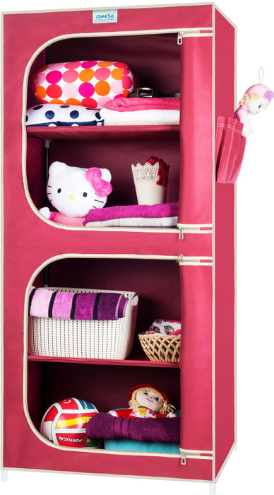 cbeeso CB155MR Carbon Steel Collapsible Wardrobe Finish Color Maroon, DIY Do It Yourself cbeeso Collapsible Wardrobes