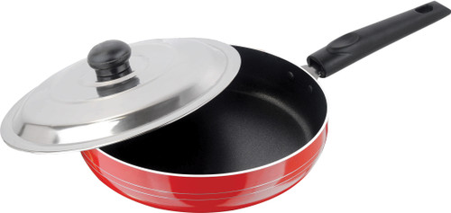 NIRLON ECO RANGE Fry Pan 24 cm diameter with Lid Aluminium, Non stick NIRLON Pans